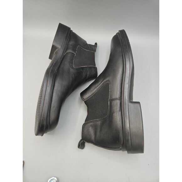 Mens Aquatalia Chelsea Boot Sz 10 - Black - Leather Ankle Boots - Picture 5 of 9